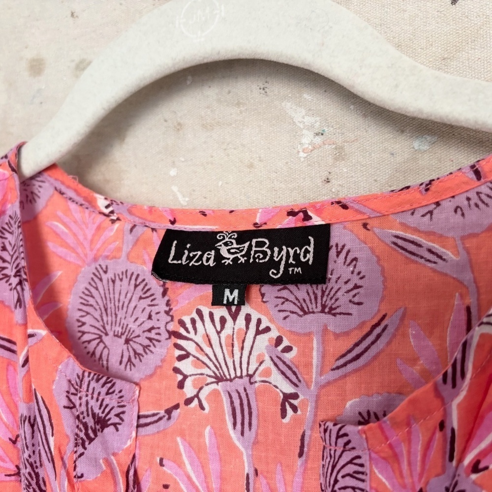 Liza Byrd Blockprint Tiered Midi Dress - Picture 3 of 5